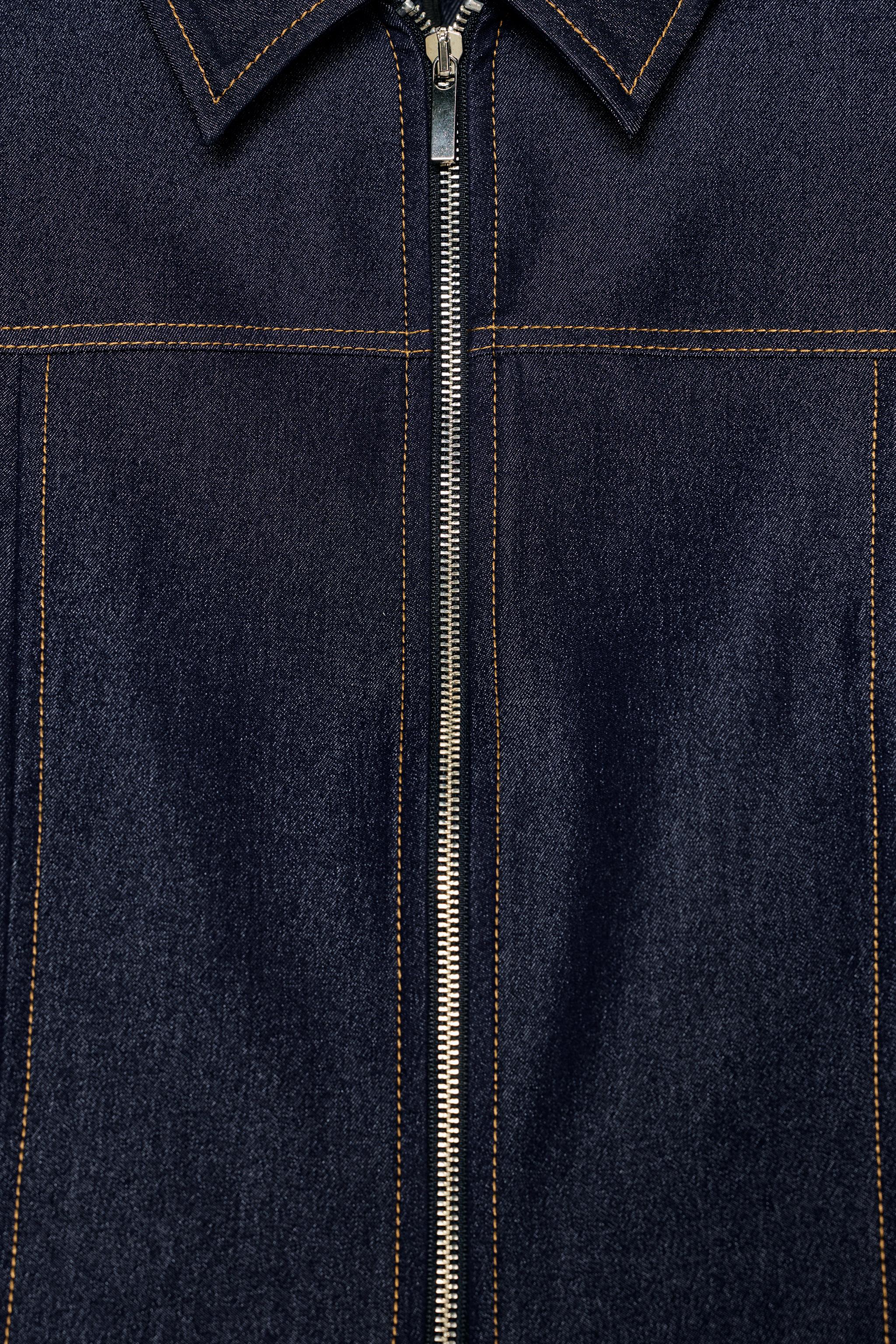 CONTRAST TOPSTITCHED JACKET