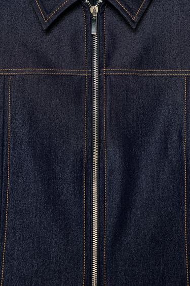 VESTE AVEC SURPIQÛRES À CONTRASTE - Indigo de Zara - Image 5