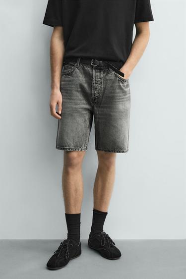 JEANS-BERMUDASHORTS IM STRAIGHT-FIT - Mittelgrau von Zara