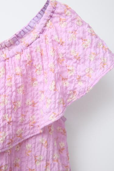 FLORAL TEXTURED SHIRT - Pink by Zara - Image 2