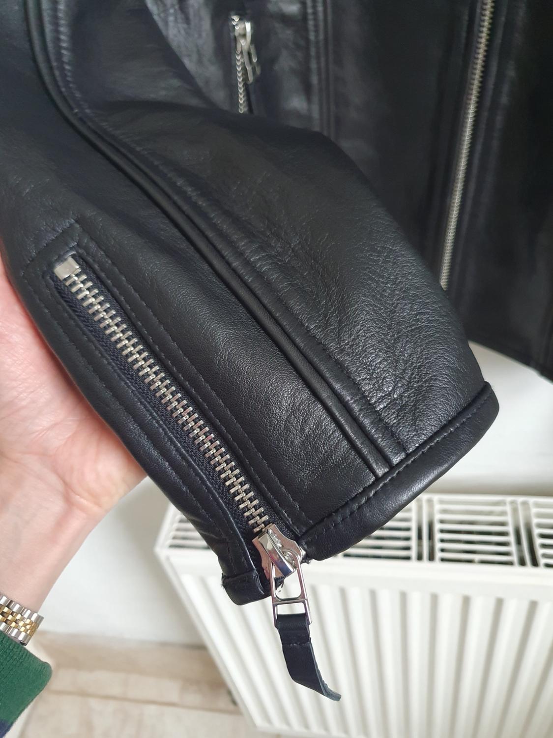 ZW COLLECTION LEATHER JACKET WITH ZIPS - Image 4