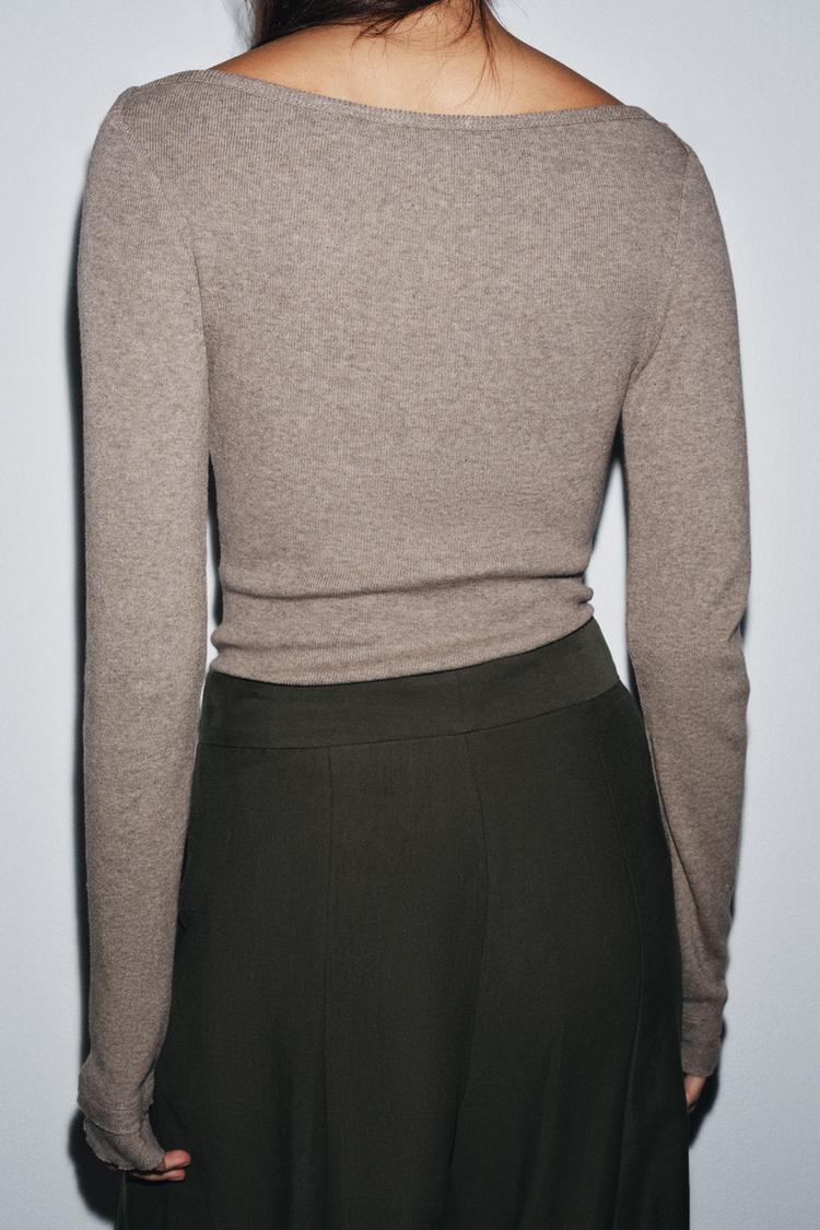 RIBBED BOATNECK T-SHIRT