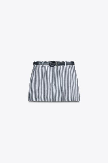 STRIPED CULOTTES WITH BELT - striped by Zara - Image 4