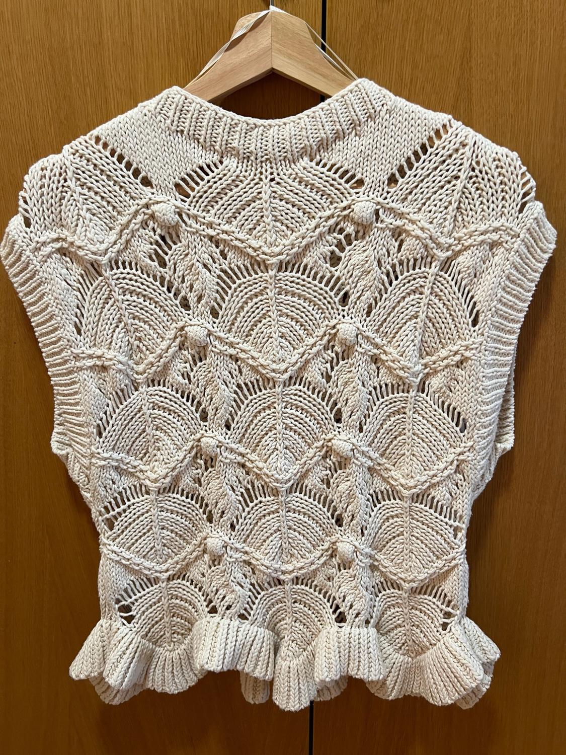 RUFFLED KNIT TOP WITH DRAWSTRINGS - Image 2