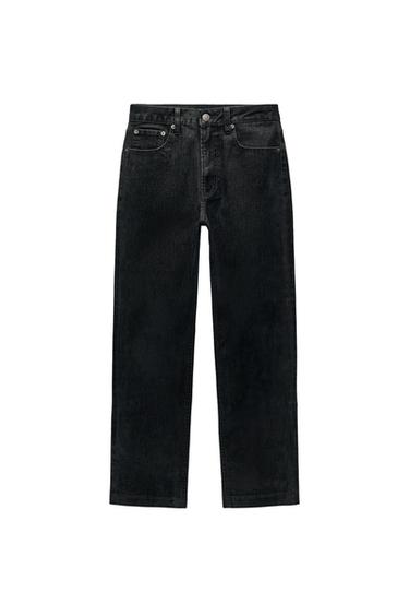 ZW COLLECTION CROPPED HIGH-WAIST BOOTCUT FLECKED JEANS