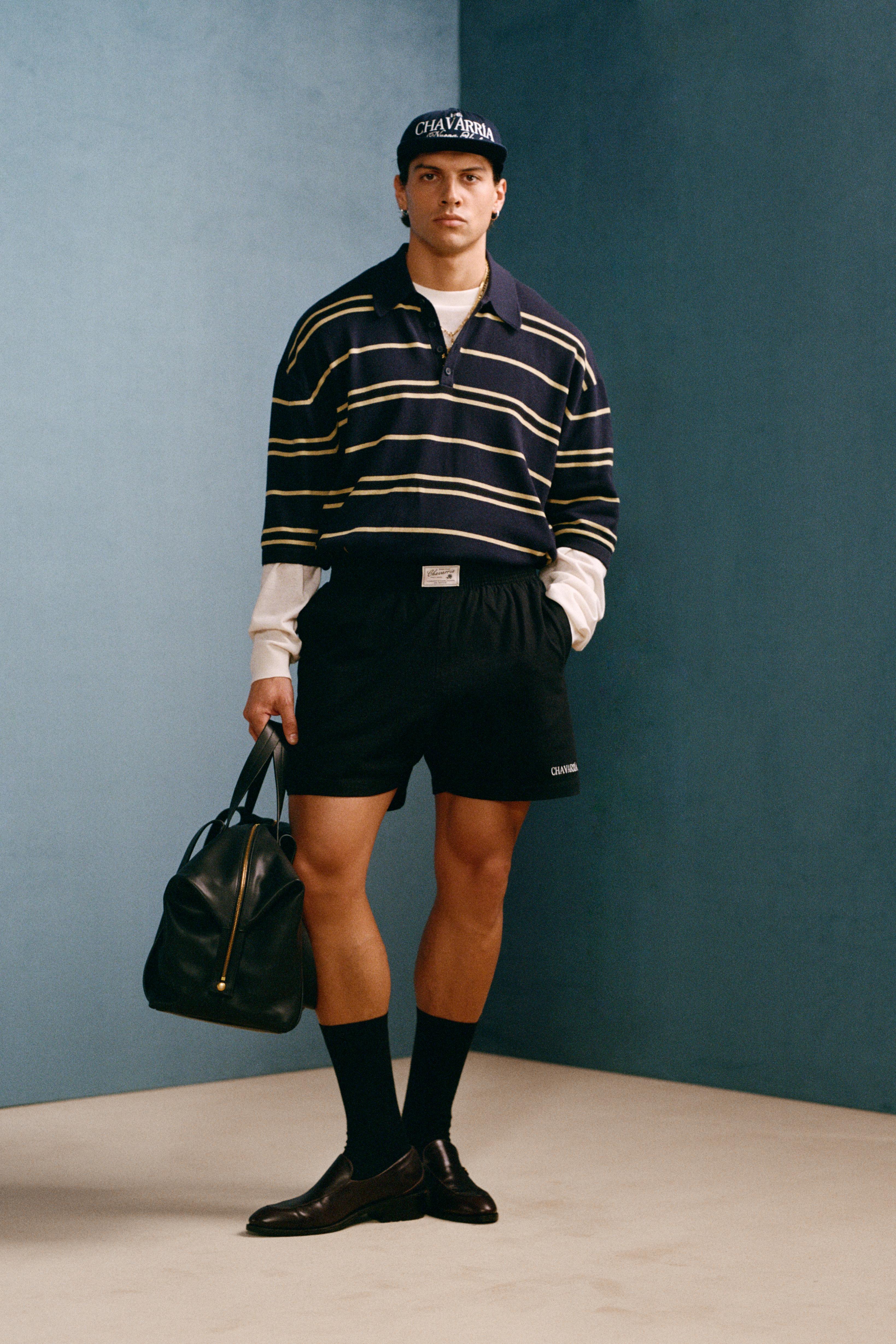 WILLY CHAVARRIA X ZARAストライプニットポロシャツ 新品 STRIPED KNIT POLO SHIRT WILLY CHAVARRIA X ZARA - Navy blue | ZARA