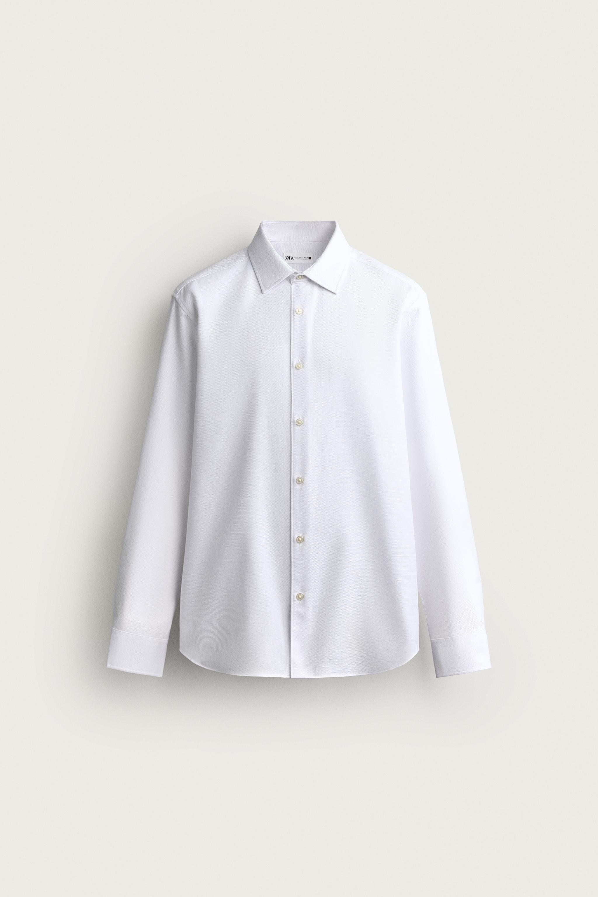 EASY CARE TEXTURED SHIRT — White