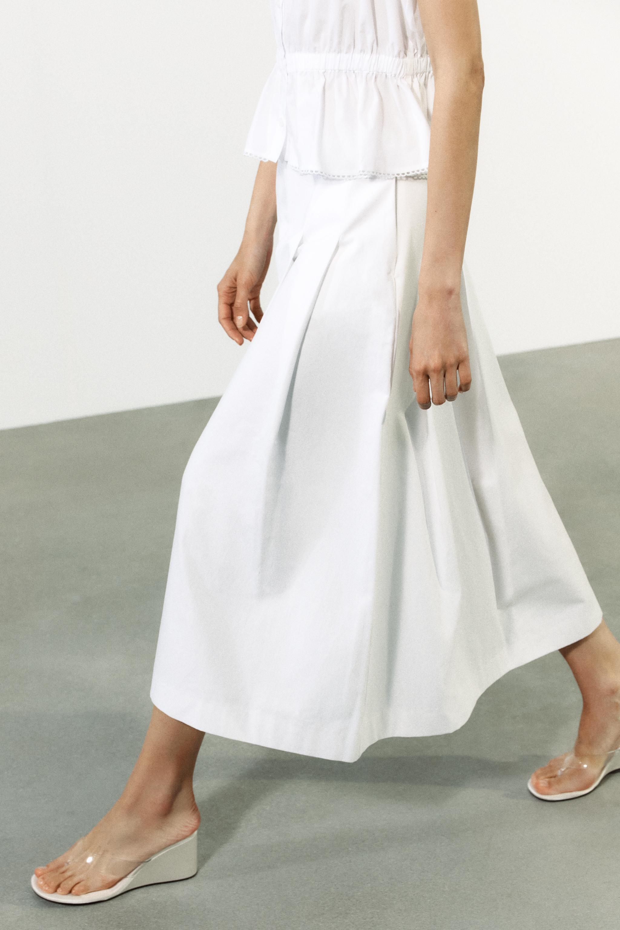 スカート Off-White Pleated midi skirt Amazon.com: Women's 2024 Midi Long Skirt Solid Elastic Waist