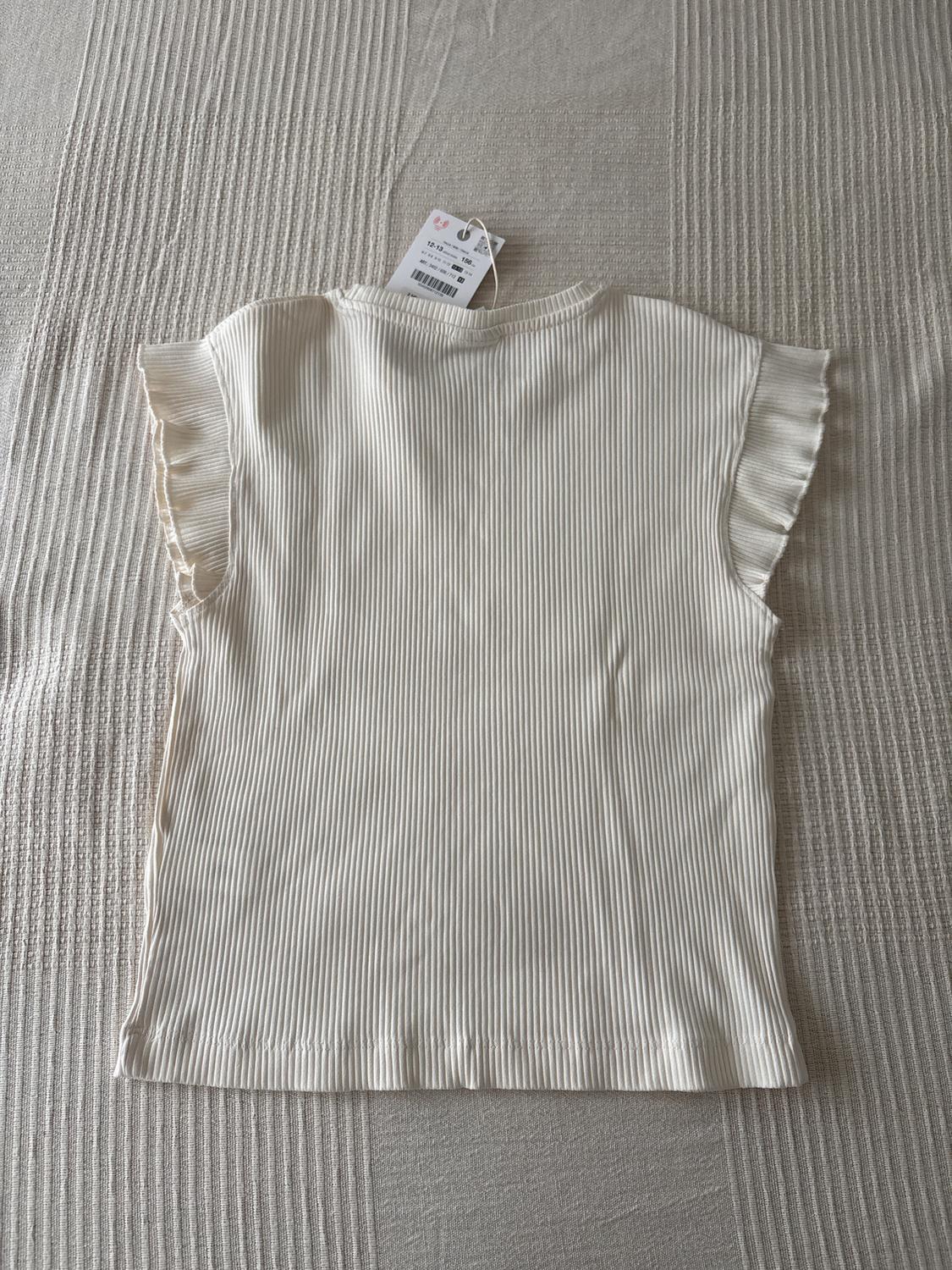 RIB T-SHIRT WITH RUFFLES - Image 2