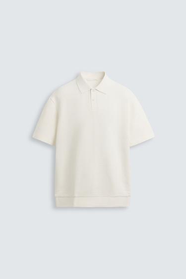 POLO ESTRUCTURA JACQUARD - Blanco roto de Zara