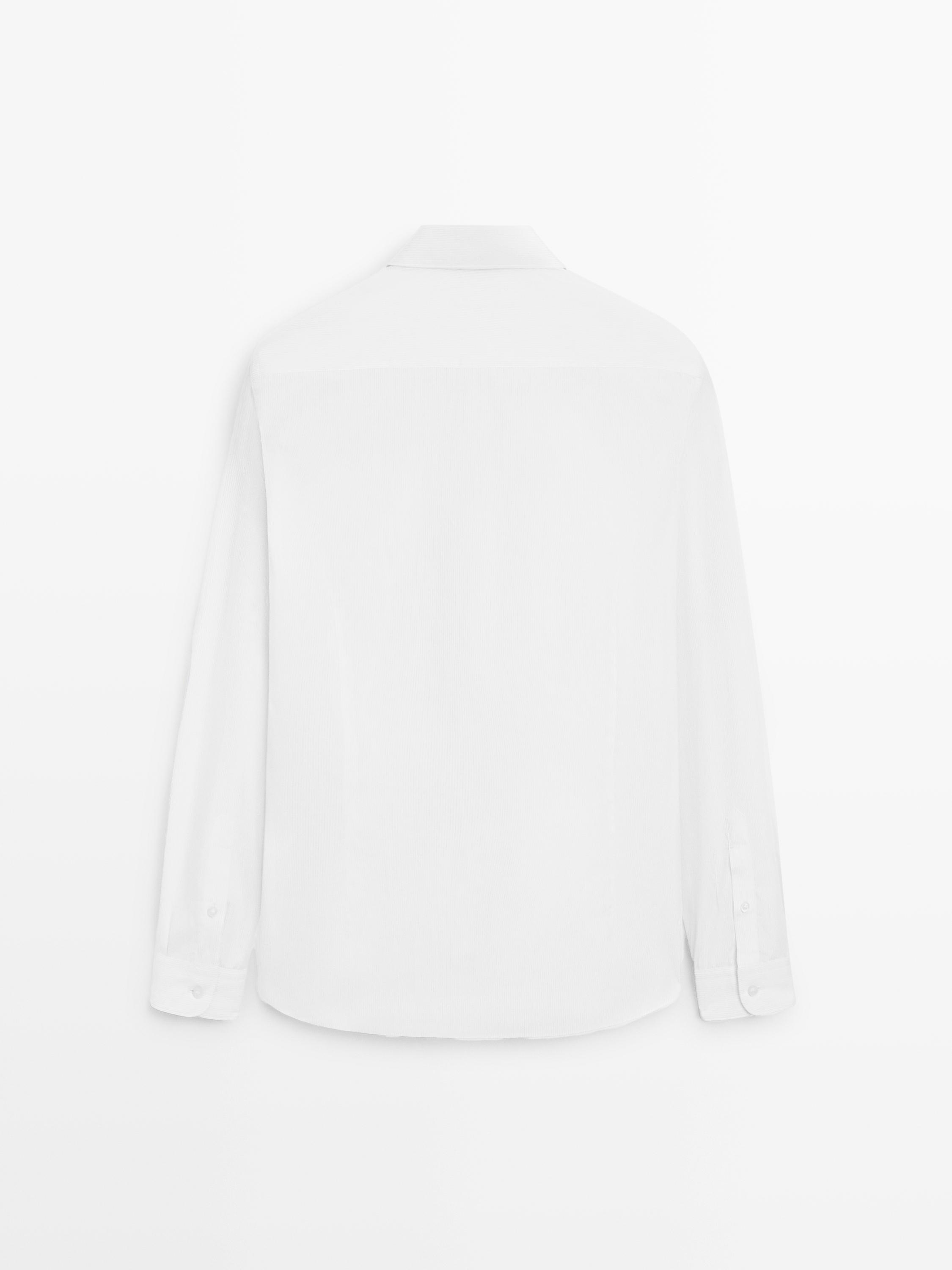 Slim fit 100% cotton poplin shirt