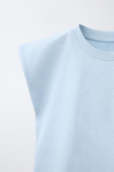 T-SHIRT UNI HEAVY WEIGHT - Bleu ciel de Zara - Image 2