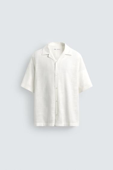 FLUID TEXTURED SHIRT - White by Zara
