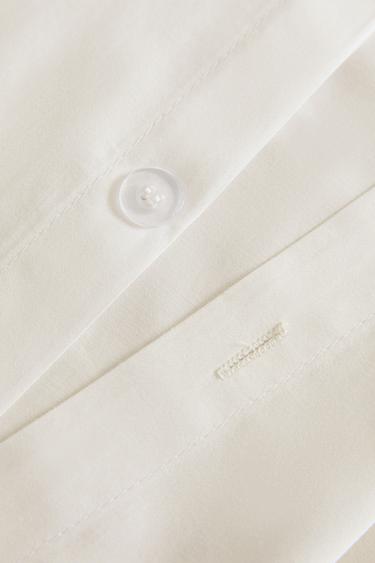 SATEEN DUVET COVER WITH BORDER (300 THREAD COUNT) - Light grey by Zara