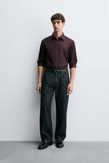 CAMISA ESTRUCTURA EASY CARE - Burdeos de Zara - Imagen 0