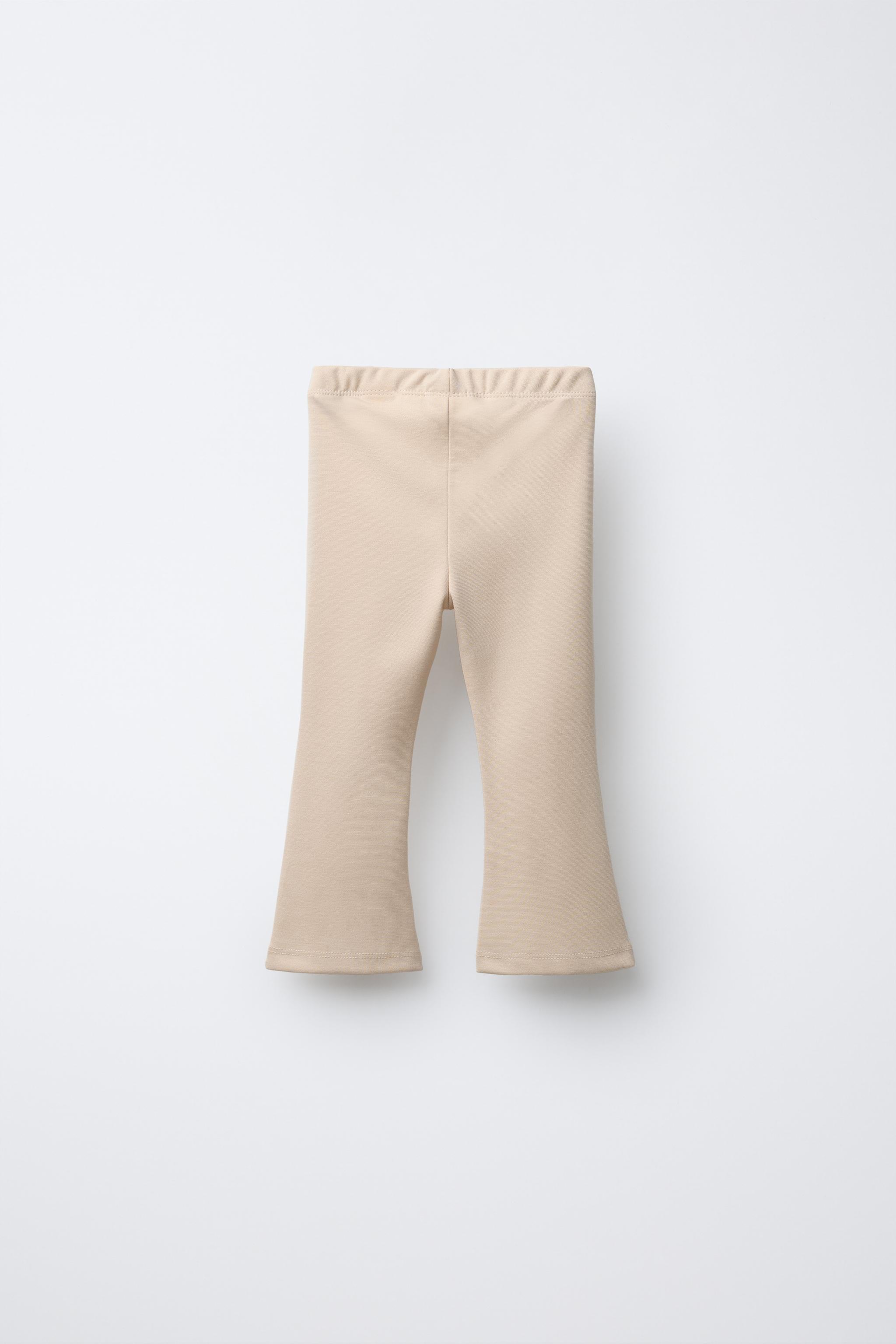 Legging Femme Zara Pantalon Cuir Beige Zara LEGGING ÉVASÉ