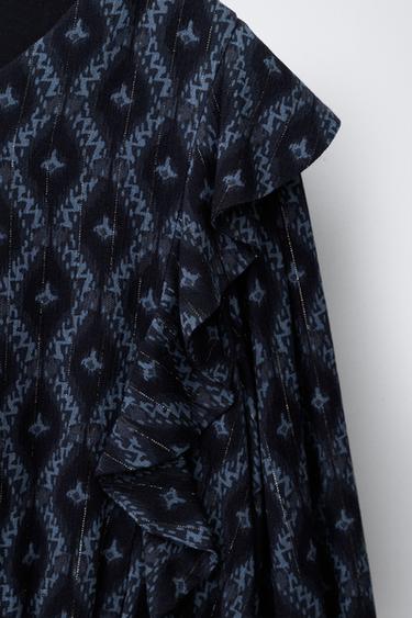 IKAT PRINT DRESS - Blue by Zara - Image 2