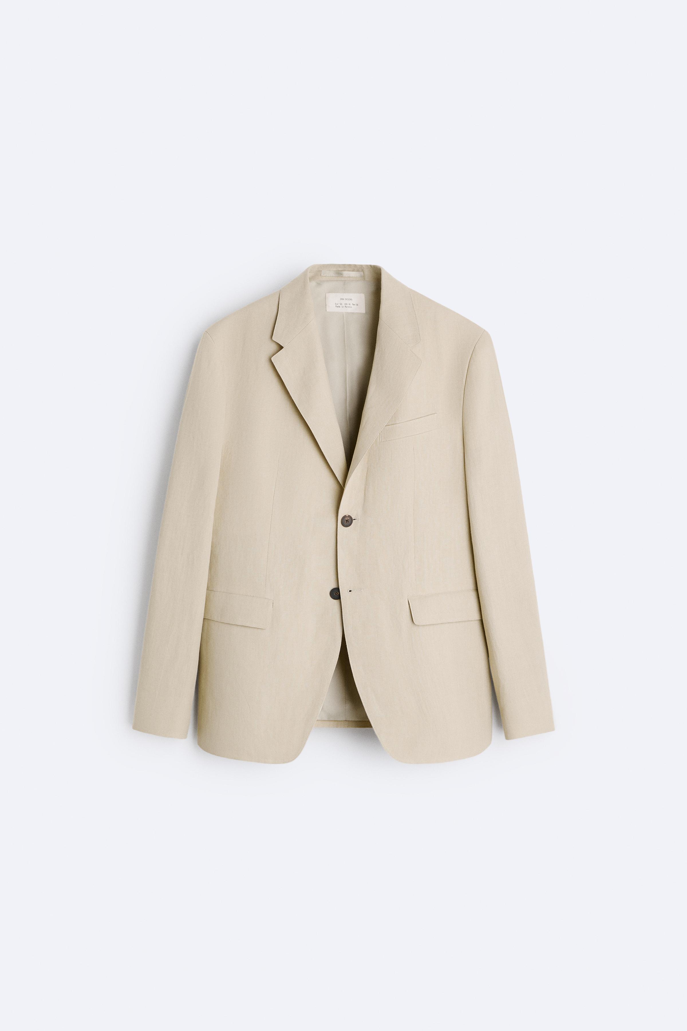 NWOT. Zara Man Natural 100% Linen Jacket. Size deals M.