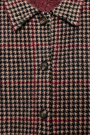 MANTEAU 100% LAINE PIED-DE-POULE - Multicolore de Zara - Image 8