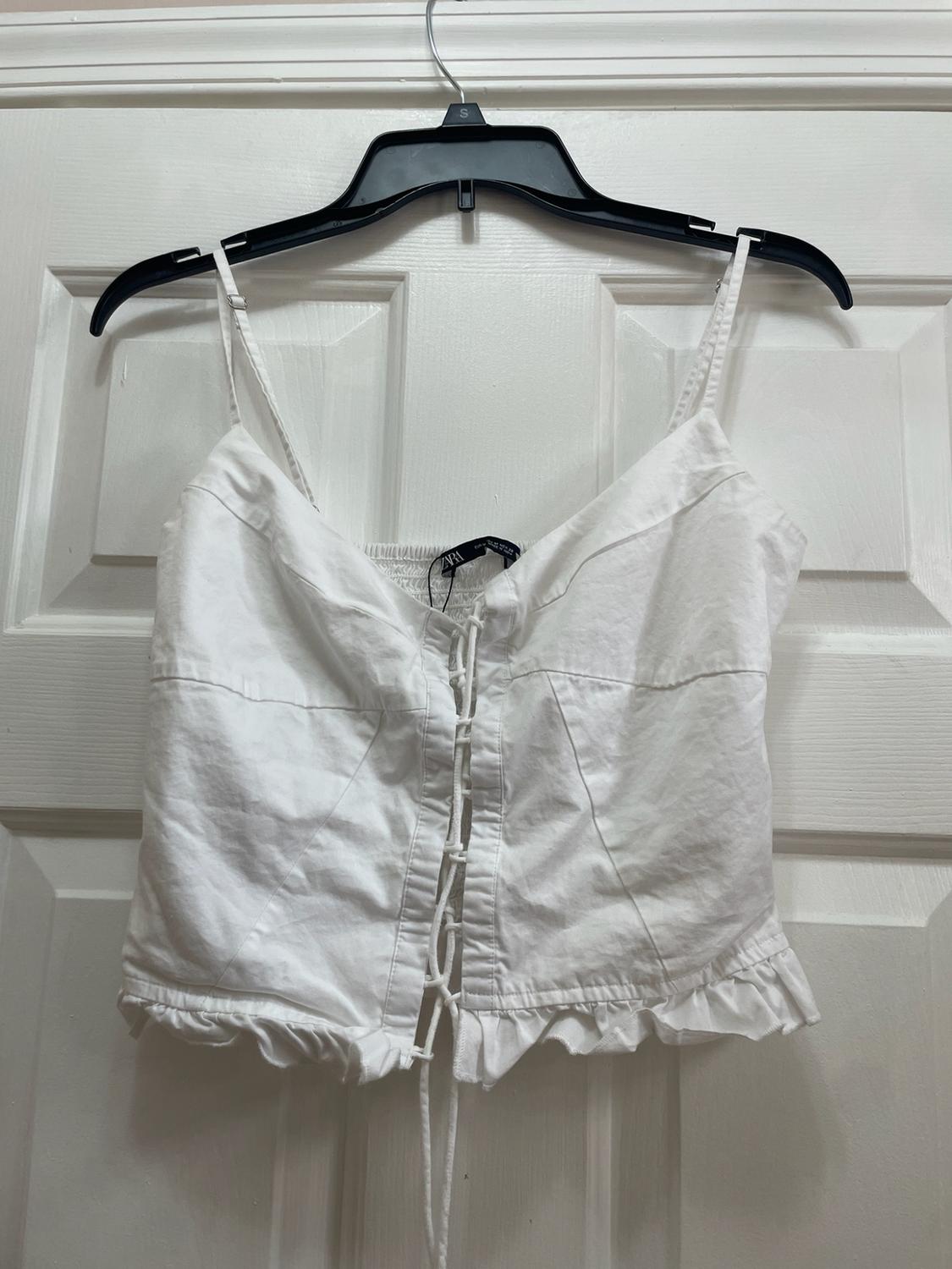 GABARDINE TOP WITH CROSSED TIES - Image 3