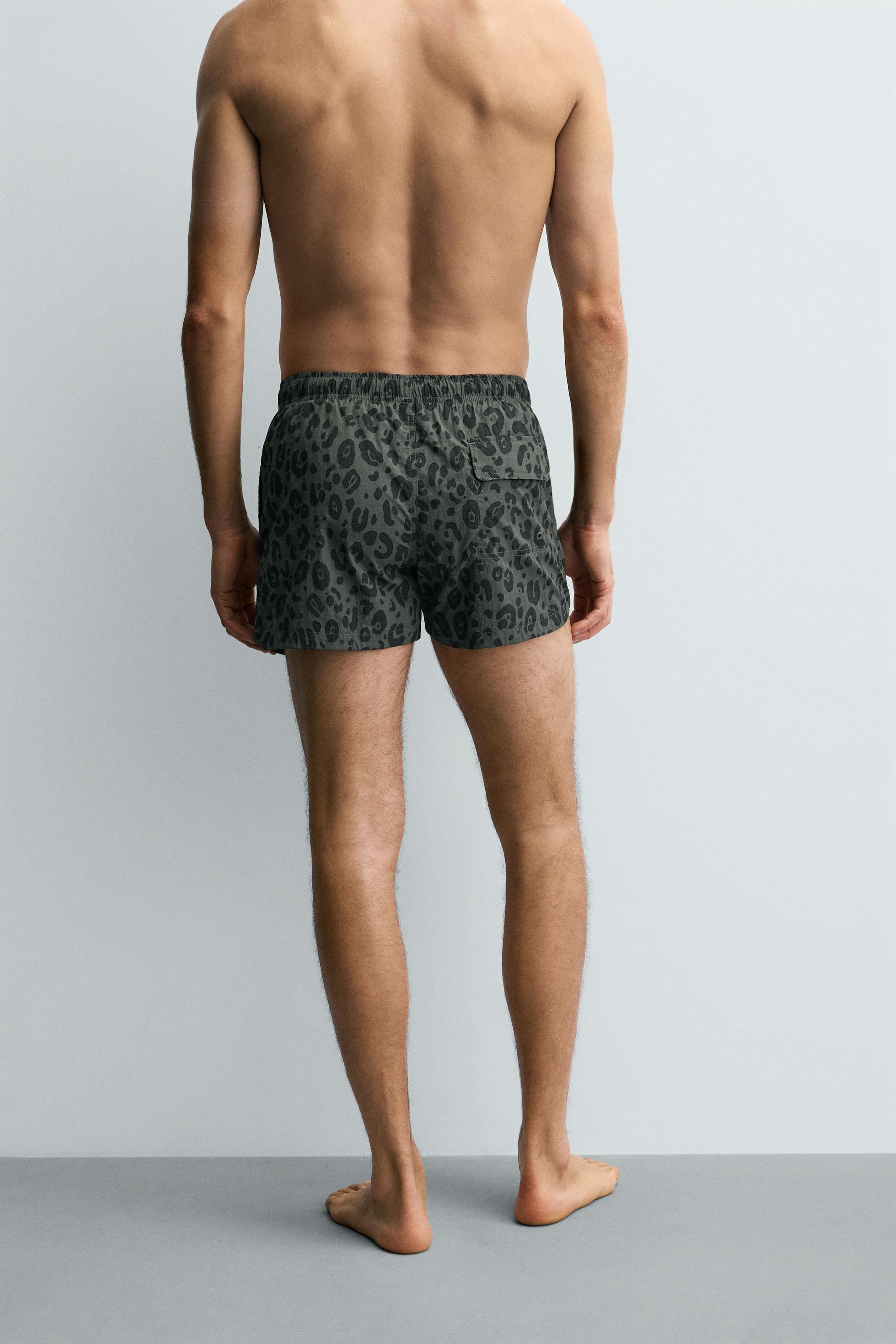 ANIMAL PRINT SHORT SWIMSUIT