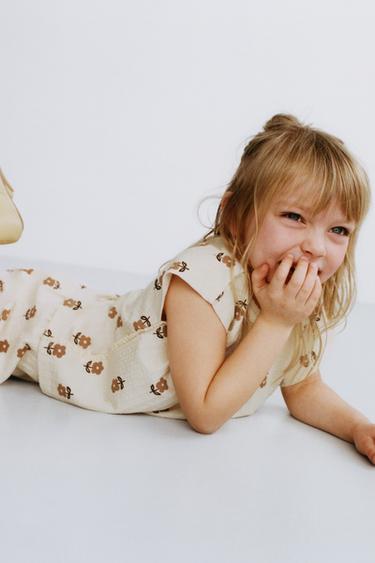 LACE PRINT T-SHIRT - Ecru by Zara