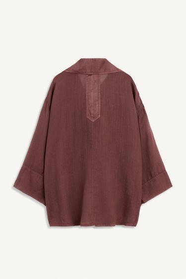 PCKT SHRT - dark russet by Zara - Image 4