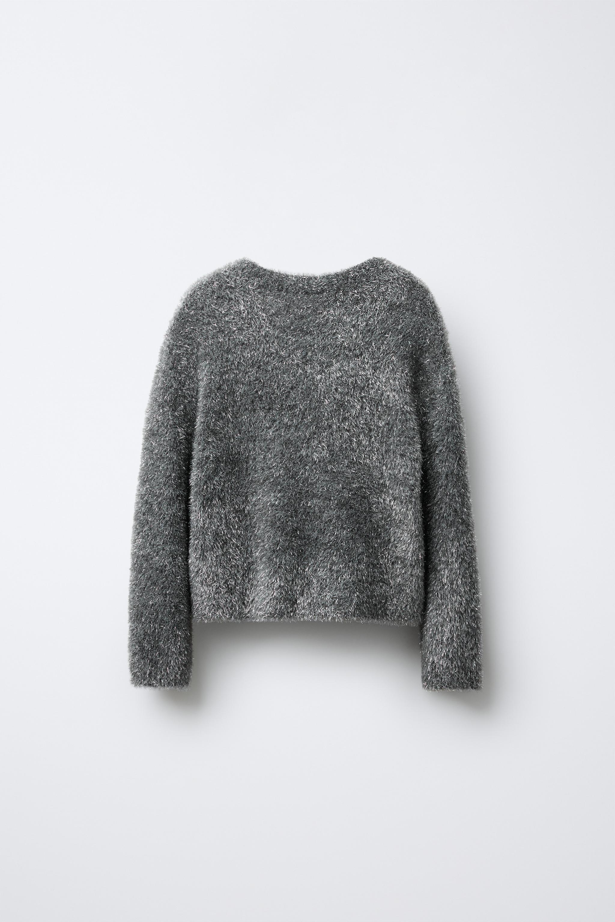 SPARKLY FAUX FUR KNIT JUMPER
