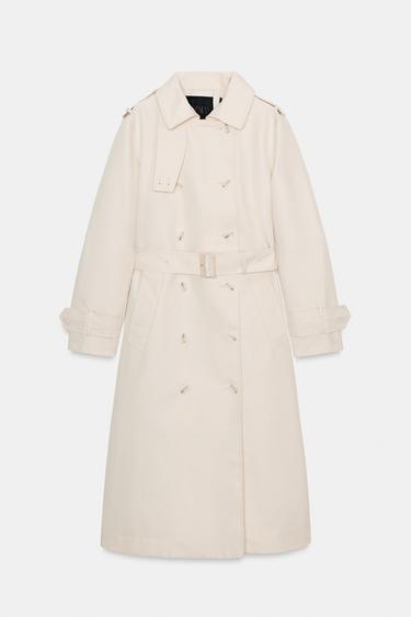 GABARDINA CINTURÓN ZW COLLECTION - Beige claro de Zara - Imagen 0