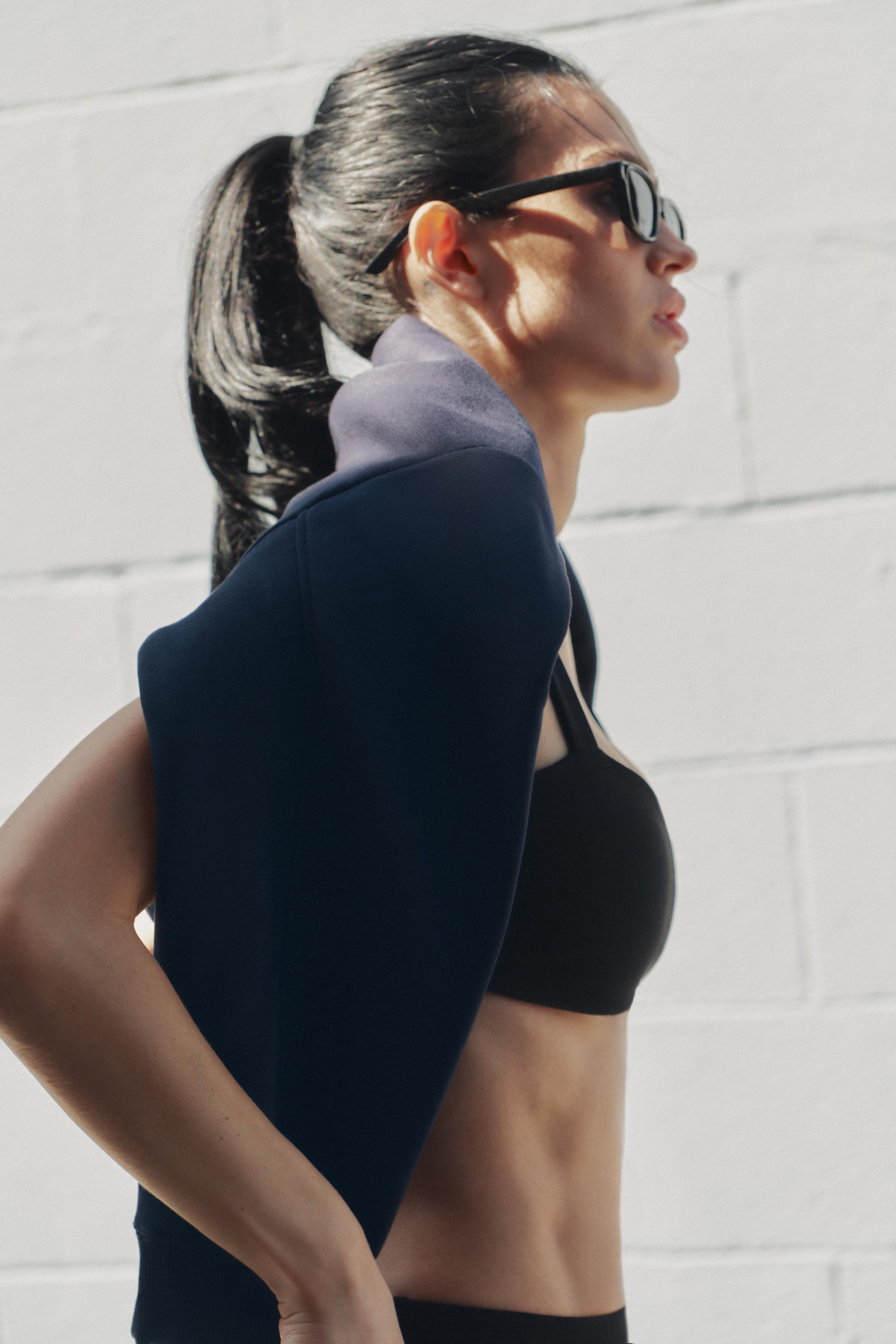 STREÇ KALP YAKA CROP TOP - Görsel 3