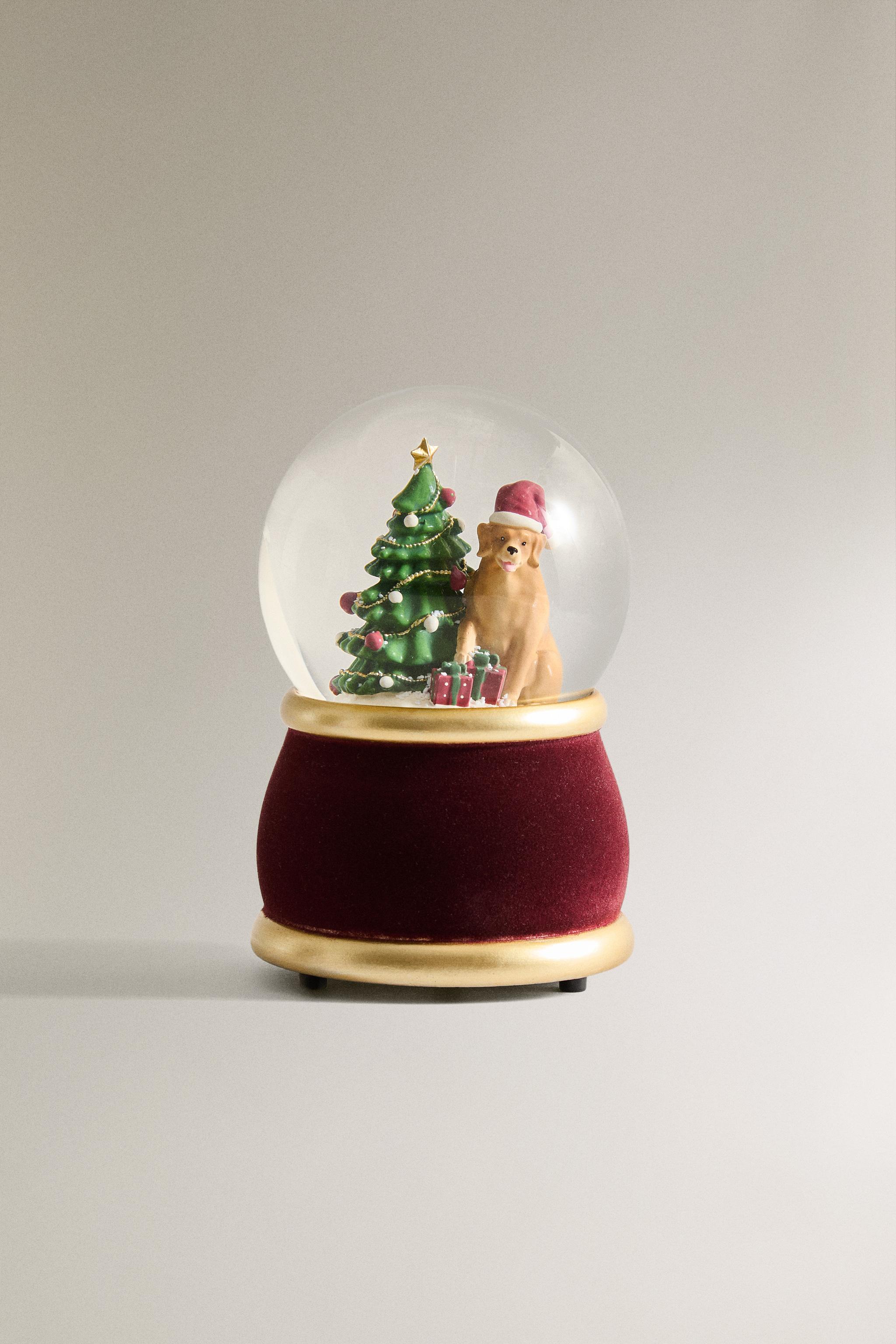 CHRISTMAS SNOW GLOBE GOLDEN RETRIEVER CHRISTMAS