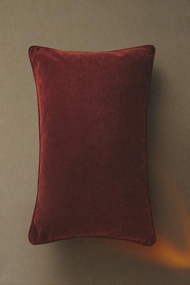KISSENBEZUG AUS SAMT - Ziegelrot von Zara