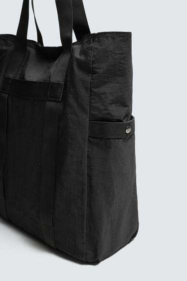 TECHNICAL TOTE BAG - Black by Zara - Image 4