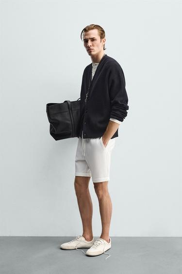 REGULAR FIT COMFORT BERMUDA SHORTS - Oyster-white by Zara - Image 3
