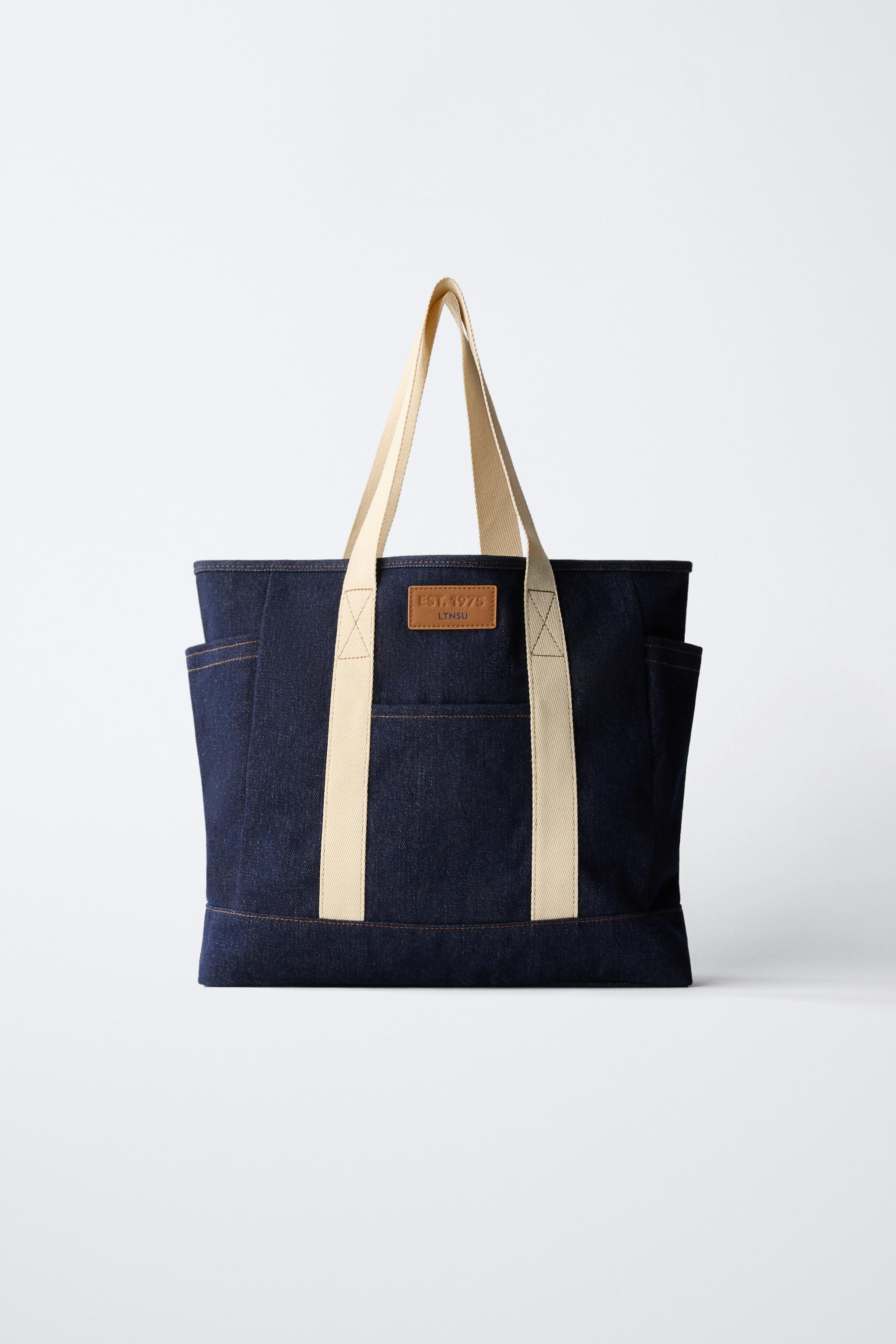 デニムトートバッグ - ブルー | ZARA Japan / 日本