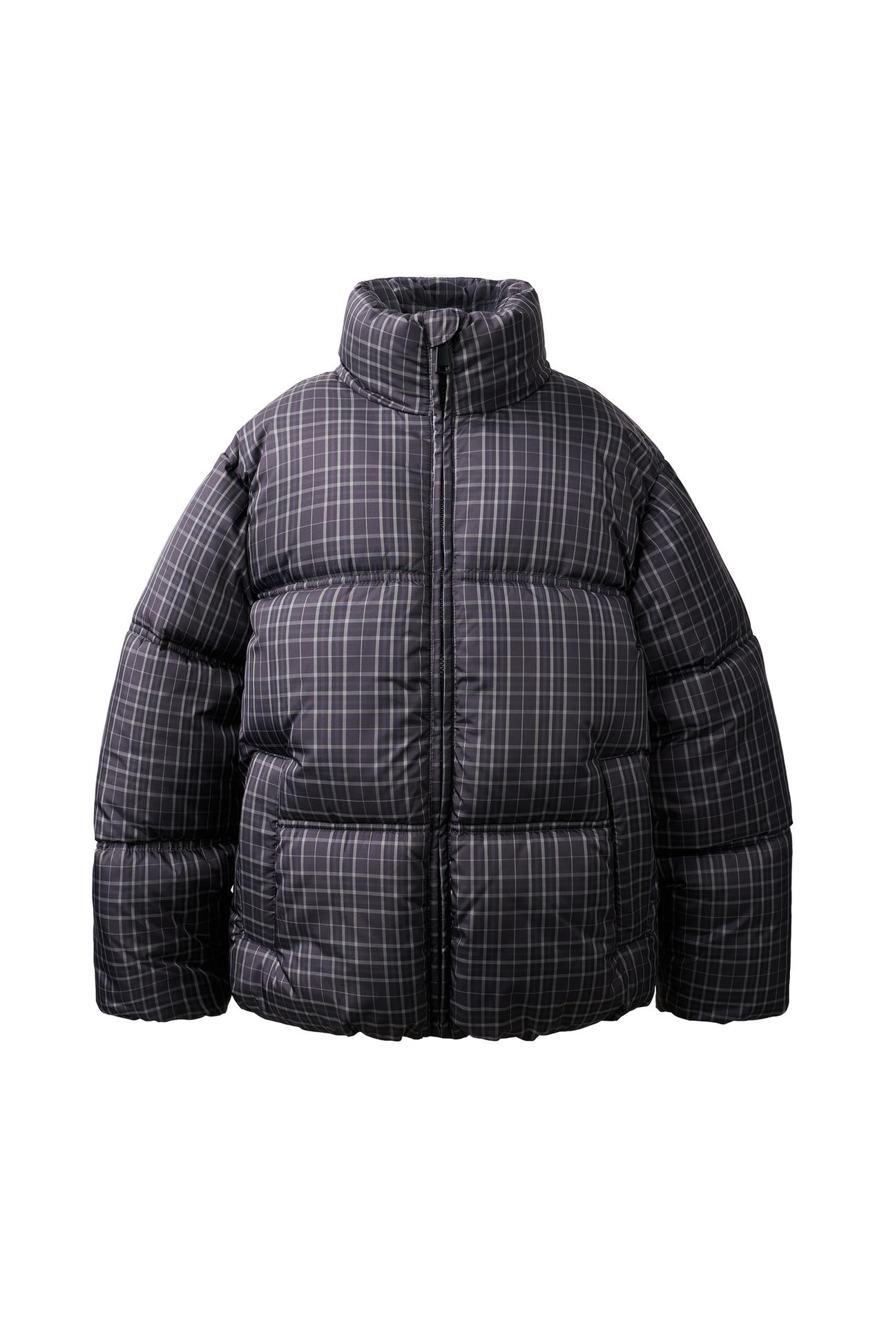CHECK PRINT PADDED JACKET