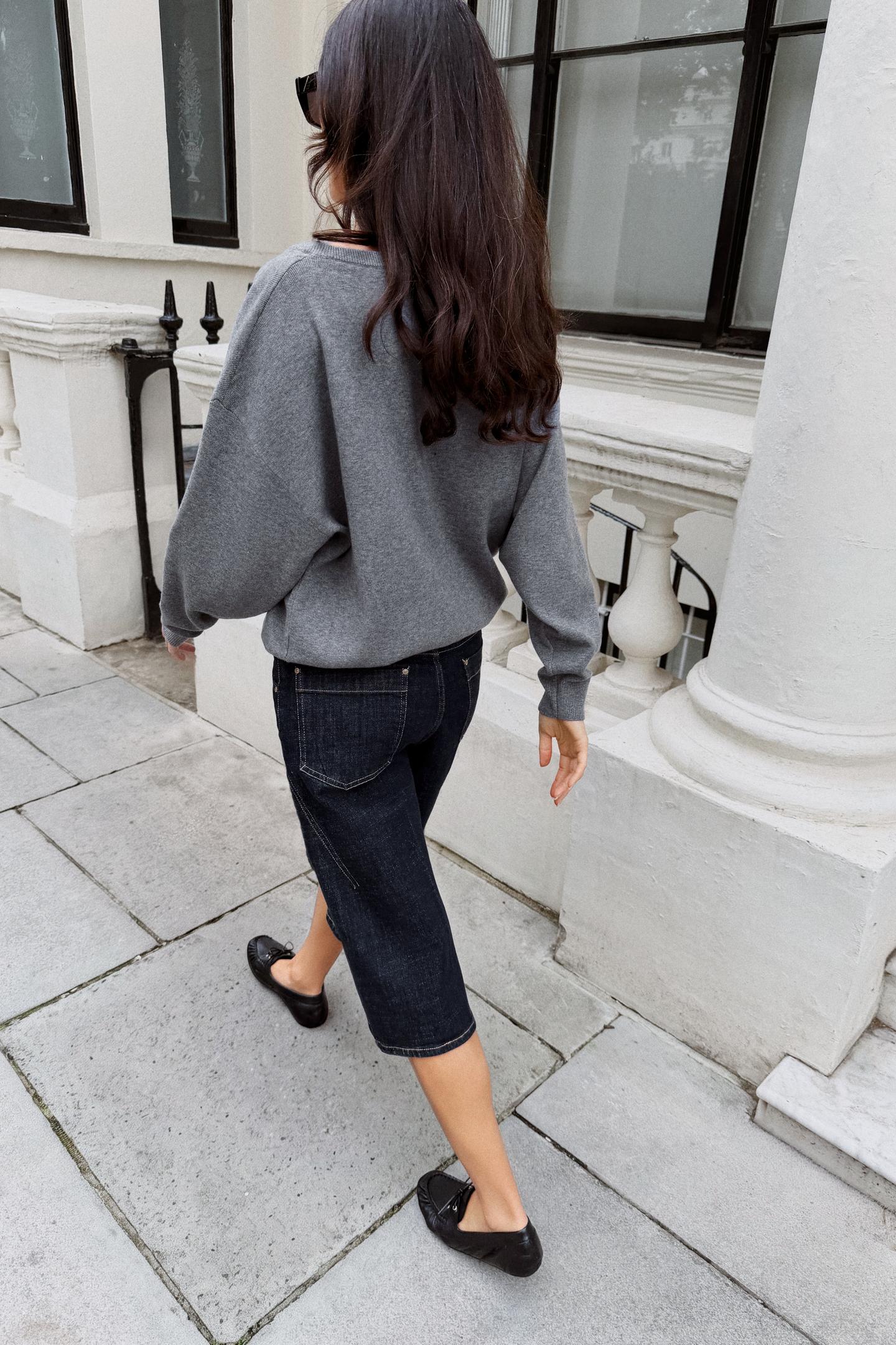 Женский свитер Zara Soft-Touch Knit Jumper, цвет: Серый меланжевый — фото 3