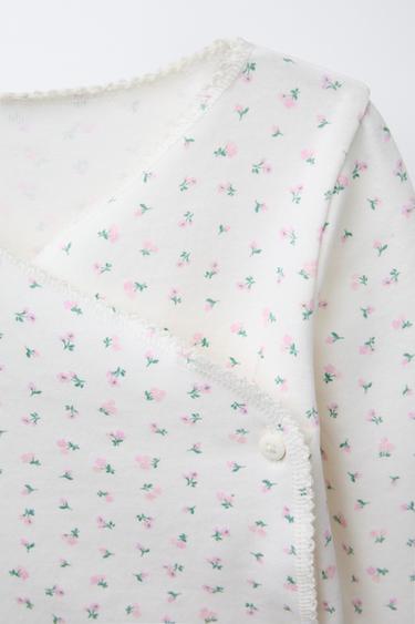 ENSEMBLE T-SHIRT ET JAMBIÈRES À FLEURS - Rose pâle de Zara - Image 2