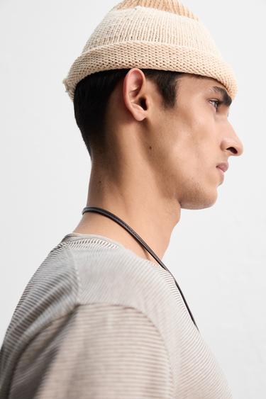LIMITED EDITION STRIPED T-SHIRT - brown/white by Zara - Image 3