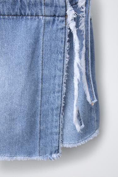 DENIM BERMUDA SKORT - Blue by Zara
