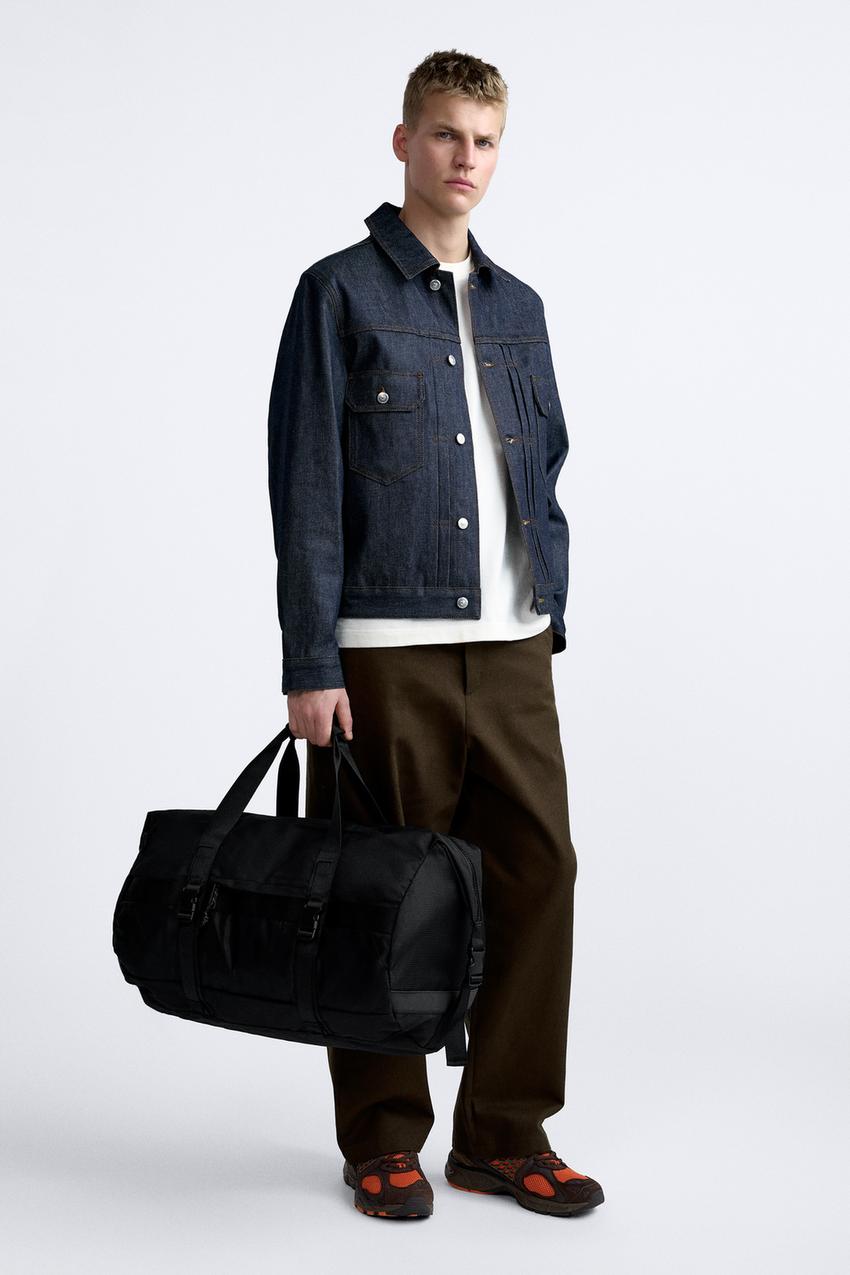 Leather duffle bag zara Clearance