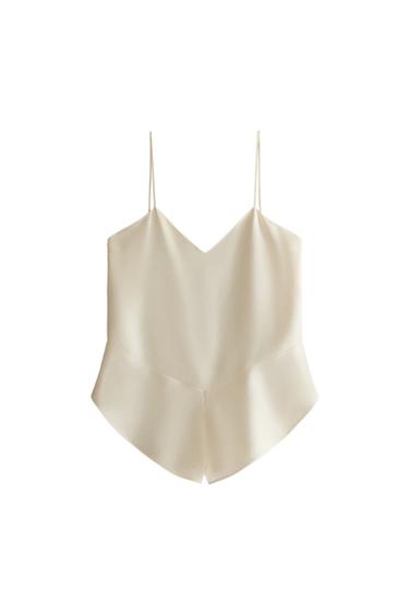 COMBINAISON SOIE - Écru de Zara