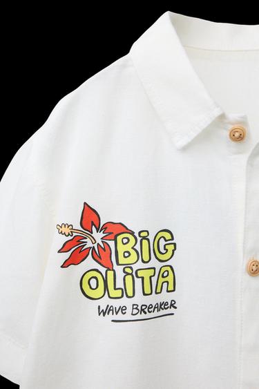 CAMISA ESTAMPADA SURF - Blanco de Zara