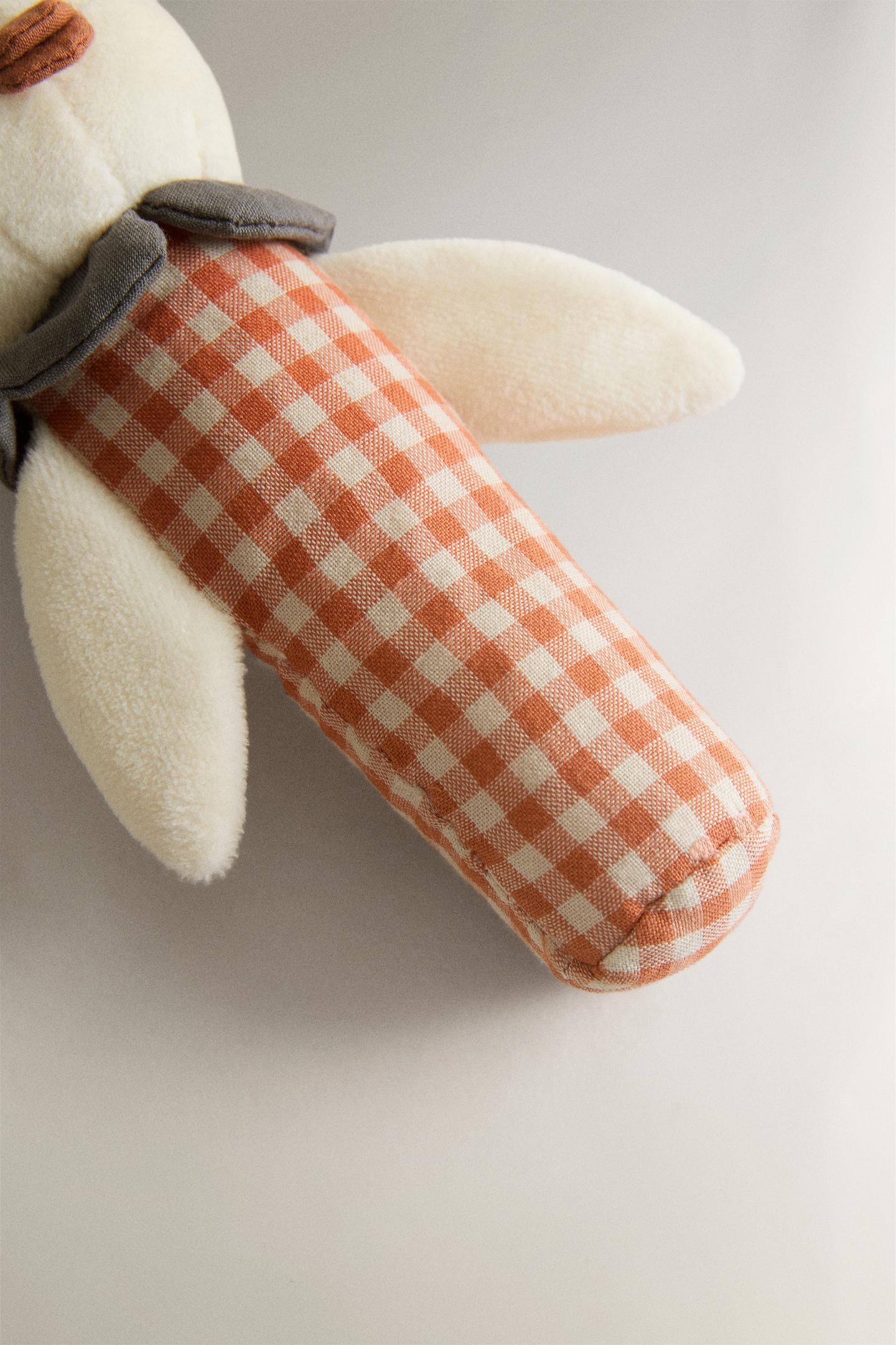 Детская мягкая игрушка Zara Kids Duck Rattle Plush, цвет: Жёлтый — фото 4