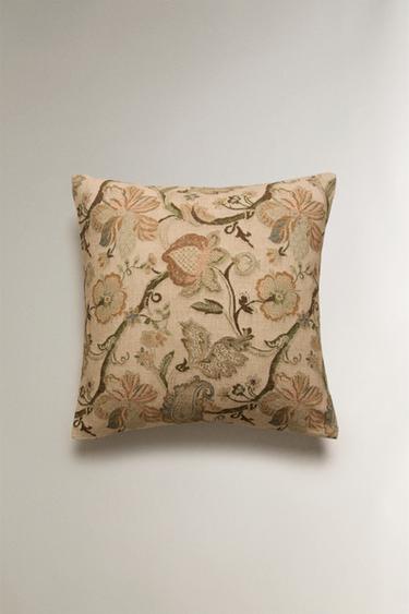 HOUSSE DE COUSSIN FLORAL - Beige clair de Zara - Image 0