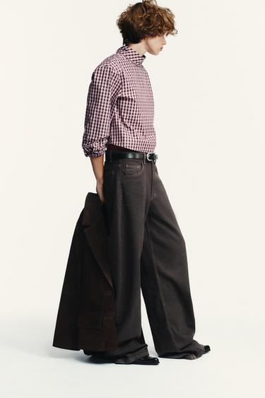 JEAN TRF CURVE TAILLE HAUTE - Chocolat de Zara - Image 3