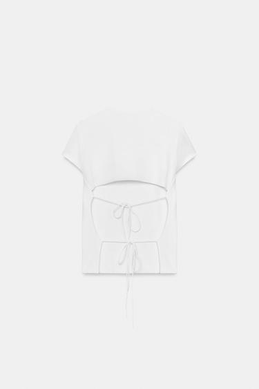 TOP DOS NU LAÇOS - Blanc de Zara - Image 4