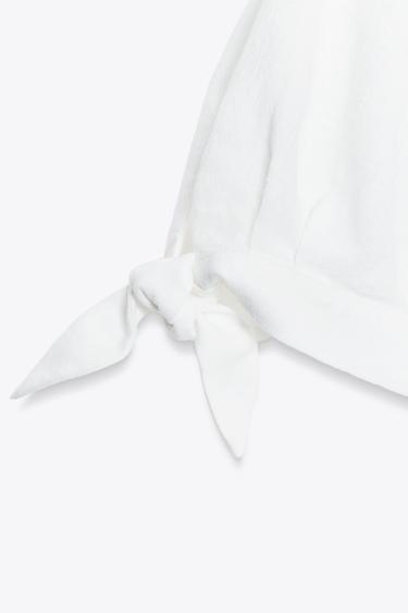 RAMIE TIE SHORT SLEEVE SHIRT - White by Zara - Image 7