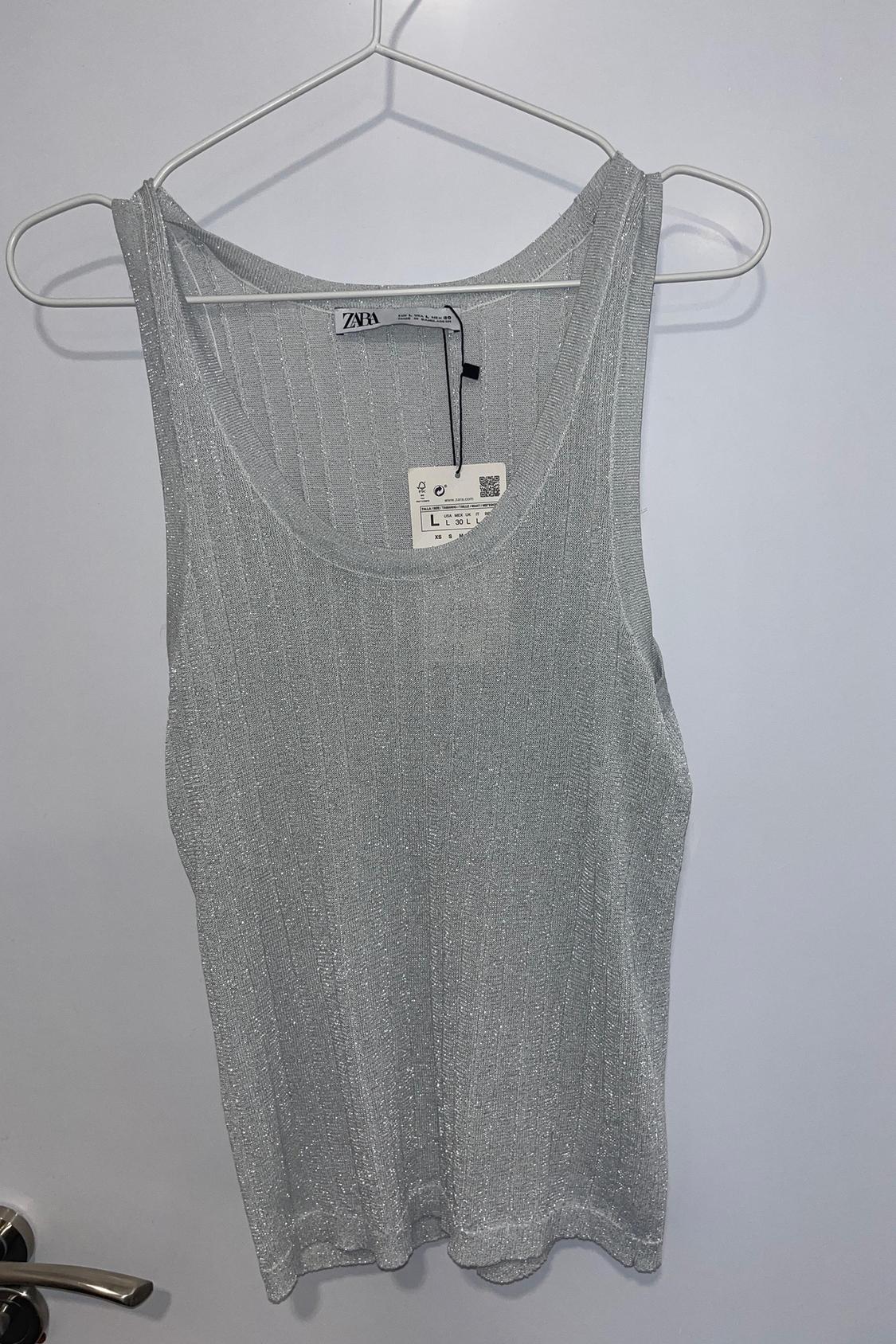 METALLIC THREAD KNIT TOP