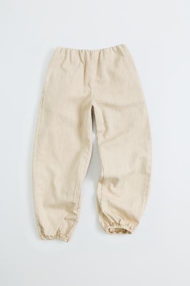 JEANS BALLOON GOMAS FLUIDO - Beige de Zara